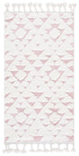 Safavieh Moroccan Tassel Shag 2'-3" x 4'-0" Rug in Ivory / Pink