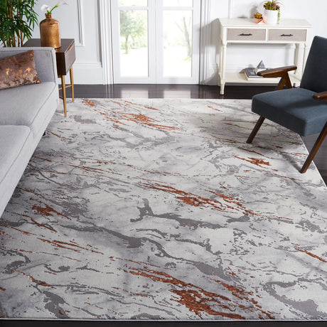 Safavieh Craft 8'-0" x 10'-0" Rug in Grey / Orange