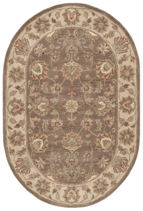 Safavieh Heritage 4'-6" x 6'-6" Rug in Brown / Ivory