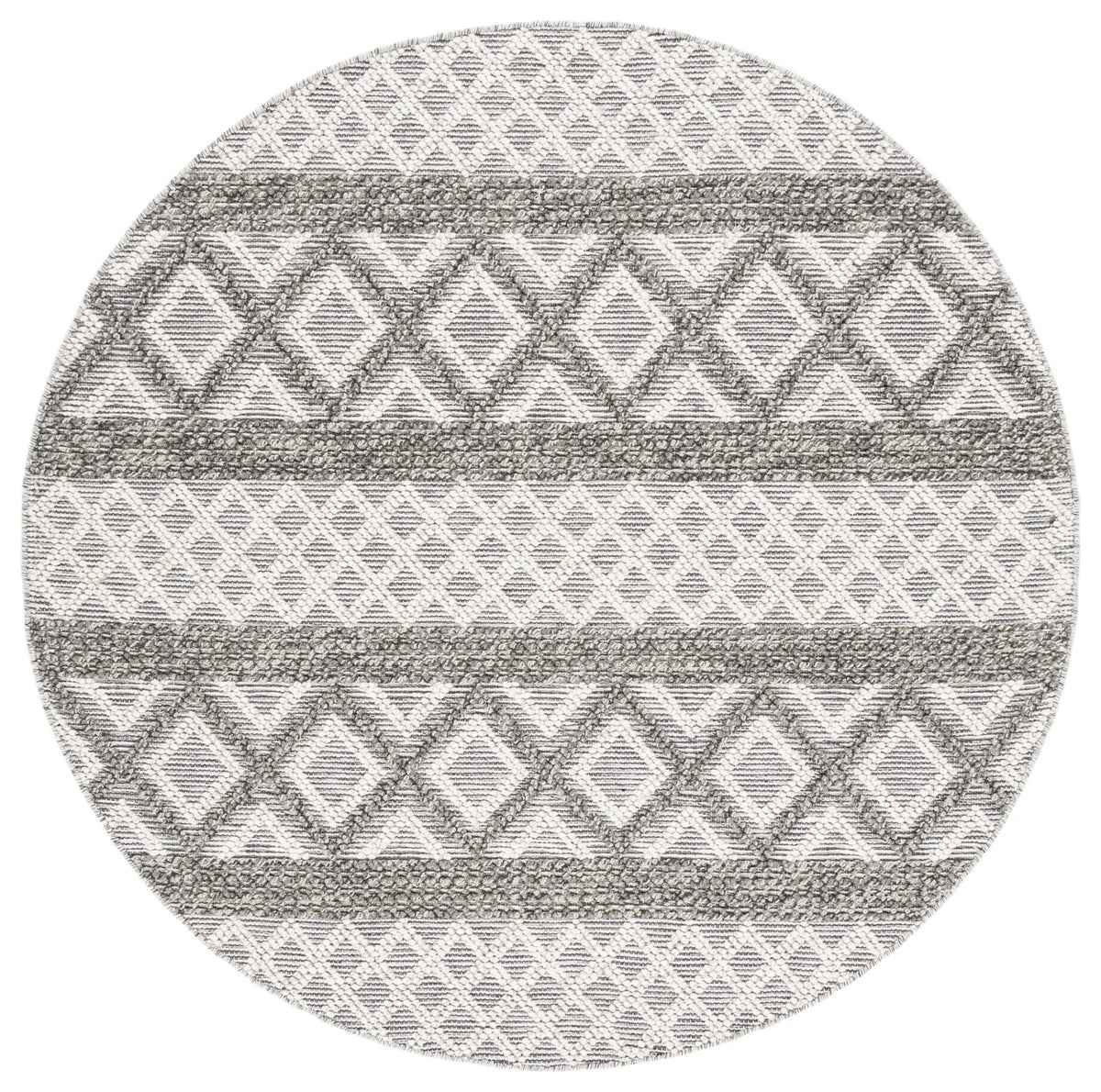 Safavieh Vermont 6'-0" x 6'-0" Rug in Ivory / Dark Grey