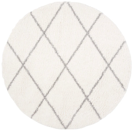Safavieh Parma Shag 5'-3" x 5'-3" Rug in Cream / Grey