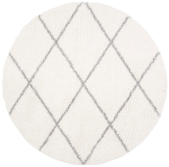 Safavieh Parma Shag 5'-3" x 5'-3" Rug in Cream / Grey