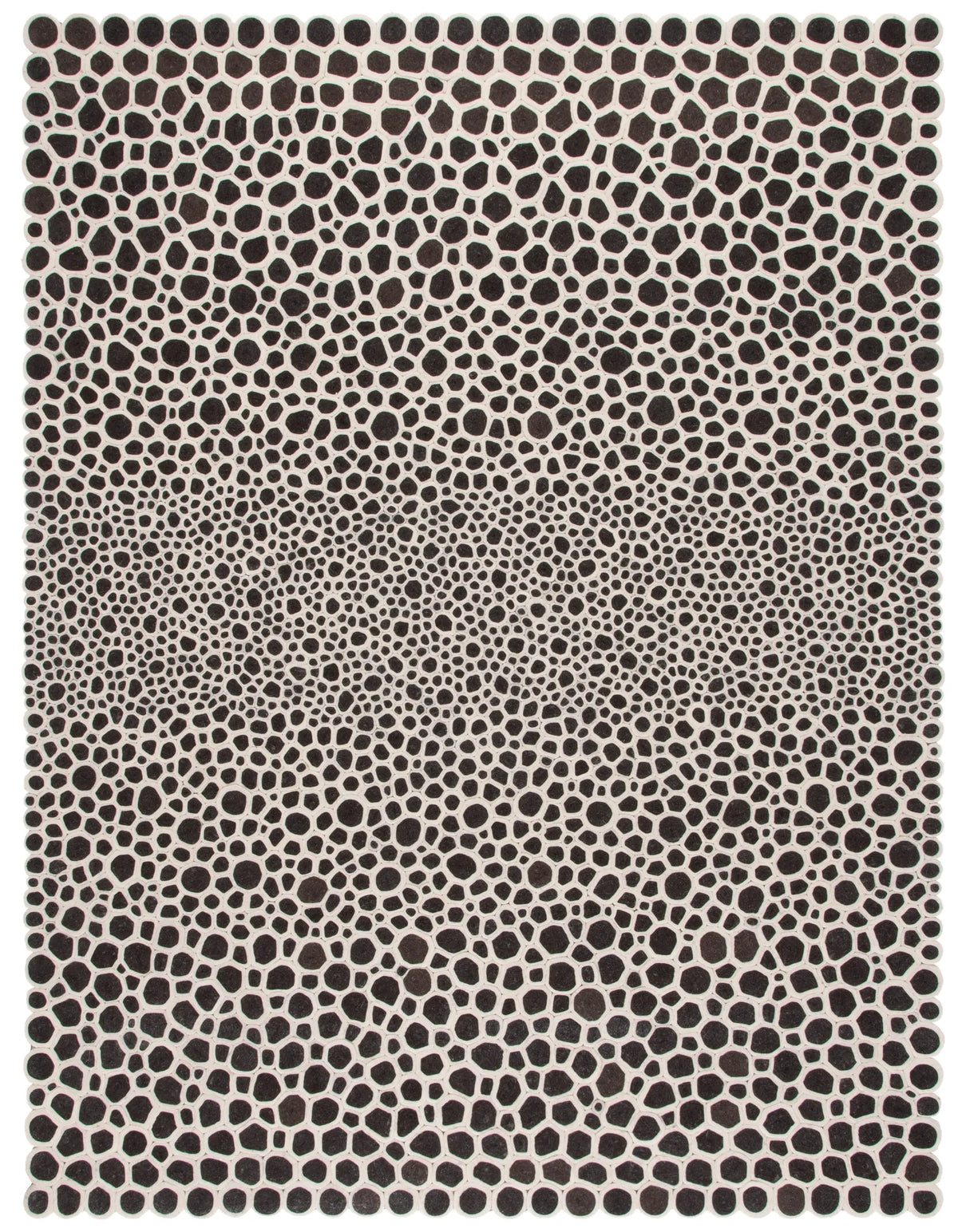 Safavieh Manhattan 6'-0" x 9'-0" Rug in Charcoal / Ivory