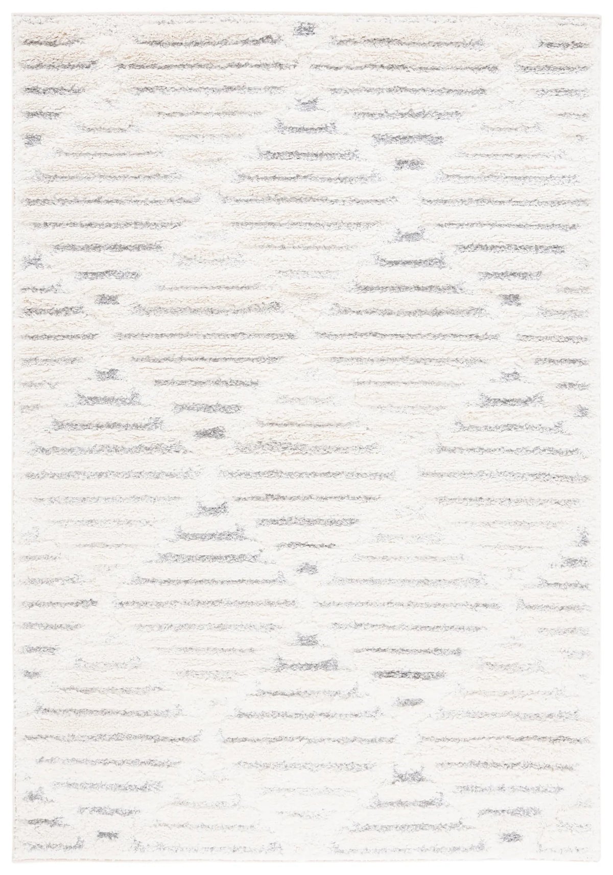 Safavieh Hi-Lo Shag 4'-0" x 6'-0" Rug in Beige / Grey