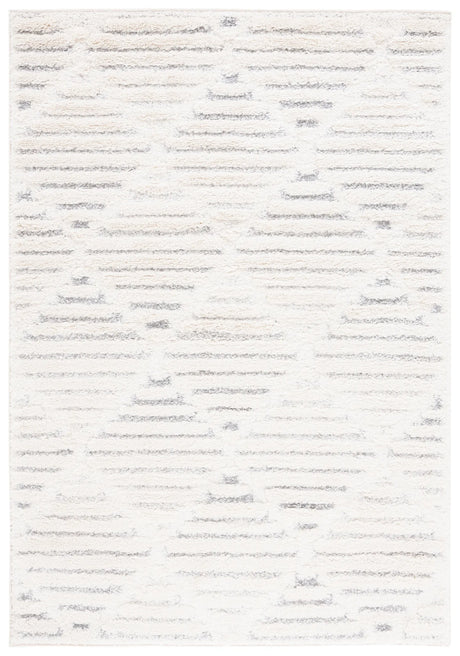Safavieh Hi-Lo Shag 4'-0" x 6'-0" Rug in Beige / Grey