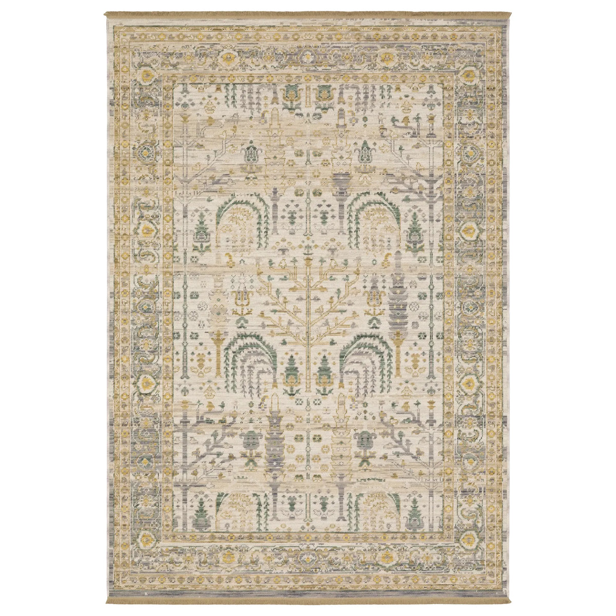 Oriental Weavers Sphinx Acacia ACA14 Green Rugs - main flat