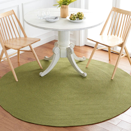 Safavieh Braided 5'-0" x 5'-0" Rug in Olive / Green