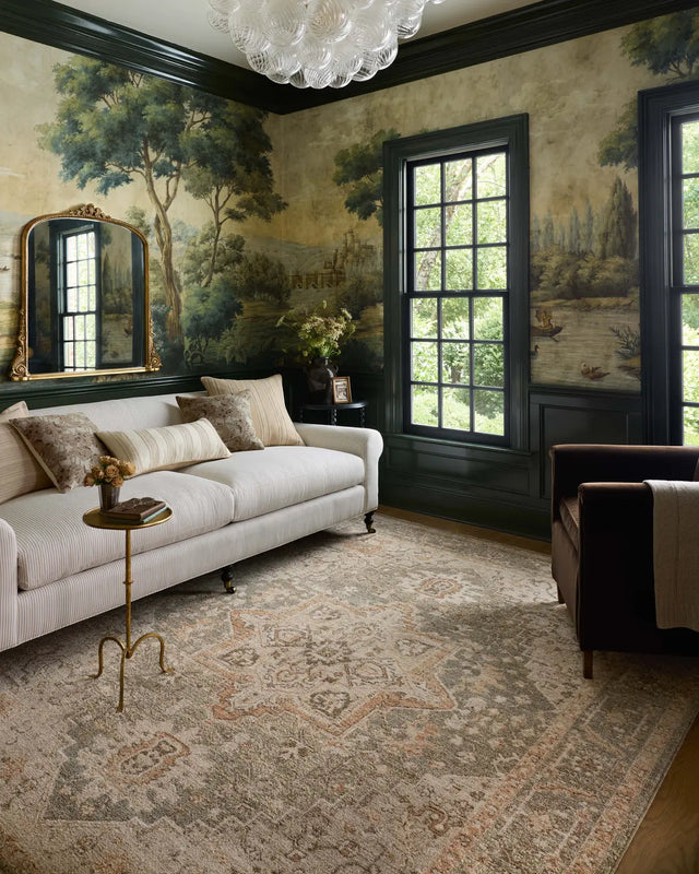 Chris Loves Julia x Loloi Palma PLM-08 Olive / Spice Rug - room scene 3