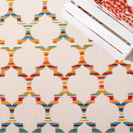 Safavieh Cabana 4'-5" x 6'-5" Rug in Ivory / Orange