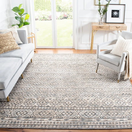 Safavieh Pyramid 10'-0" x 14'-0" Rug in Ivory / Charcoal