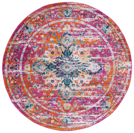Safavieh Madison 6'-7" x 6'-7" Rug in Fuchsia / Gold