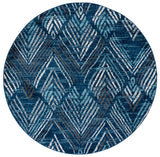 Safavieh Amsterdam 6'-7" x 6'-7" Rug in Navy / Aqua