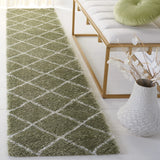 Safavieh Tahoe Shag 2'-0" x 9'-0" Rug in Sage / White