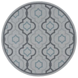 Safavieh Courtyard 5'-3" x 5'-3" Rug in Light Grey / Anthracite