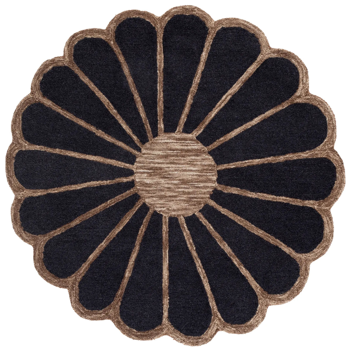 Safavieh Novelty 5'-0" x 5'-0" Rug in Black / Brown