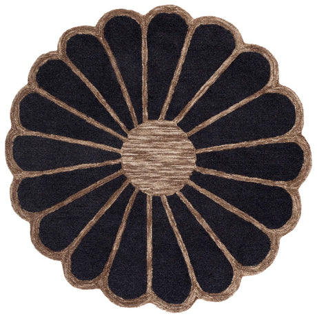 Safavieh Novelty 5'-0" x 5'-0" Rug in Black / Brown