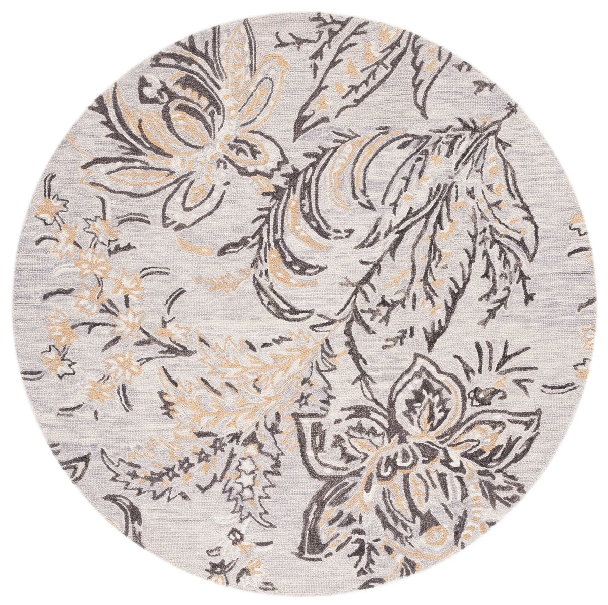Safavieh Blossom 6'-0" x 6'-0" Rug in Grey / Yellow