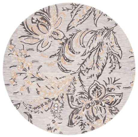 Safavieh Blossom 6'-0" x 6'-0" Rug in Grey / Yellow