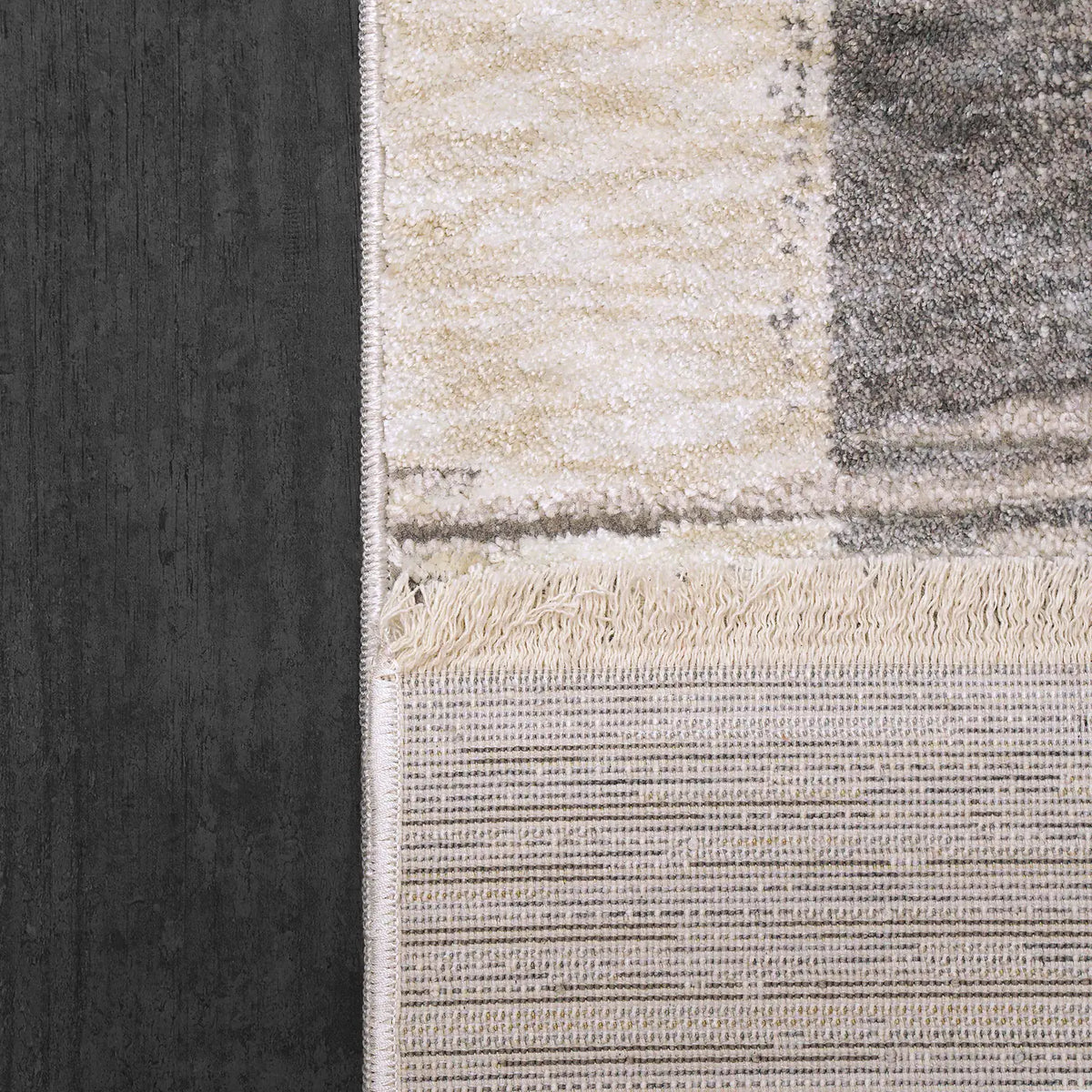 Dynamic Rugs Hudson 1454 Beige/Grey Rug - Corner