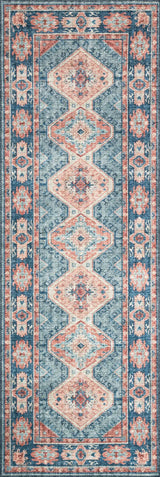 Loloi Skye Sky-03 Turquoise/Terracotta Rugs - runner flat