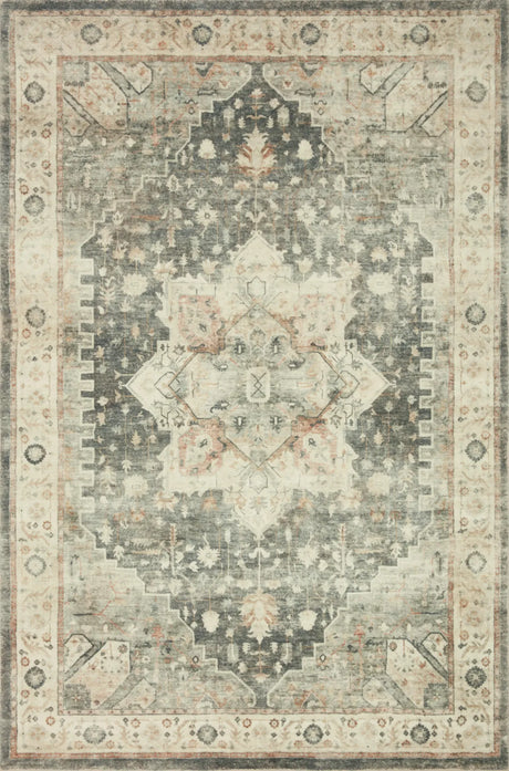 Loloi Rosette Ros-09 Slate/Ivory Rugs - main flat