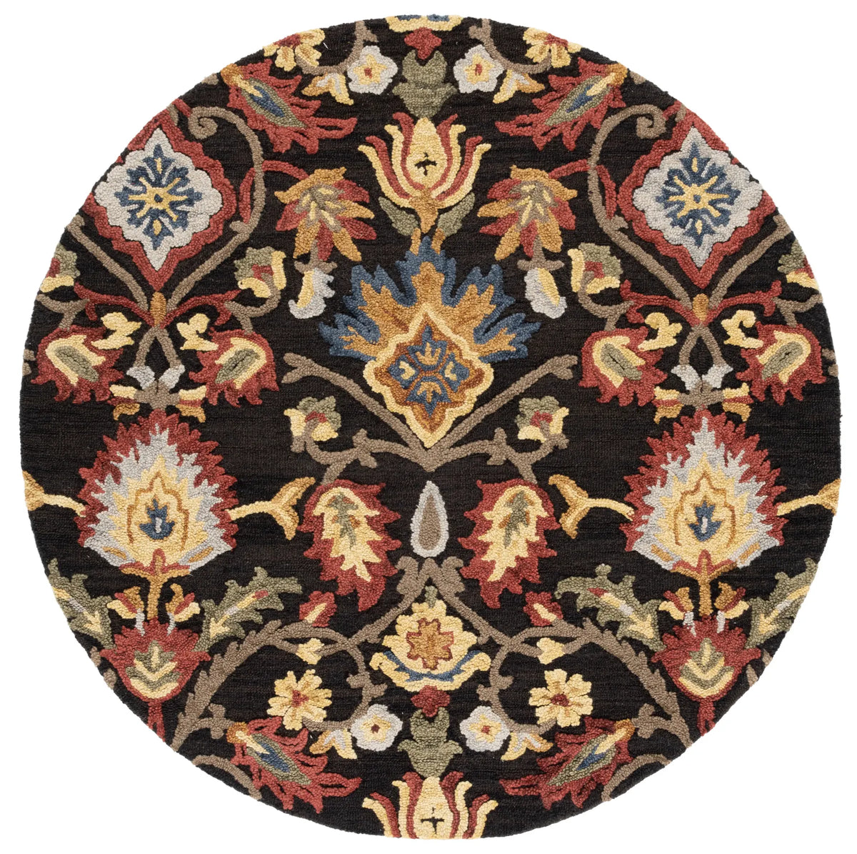 Safavieh Blossom 6'-0" x 6'-0" Rug in Charcoal / Multi