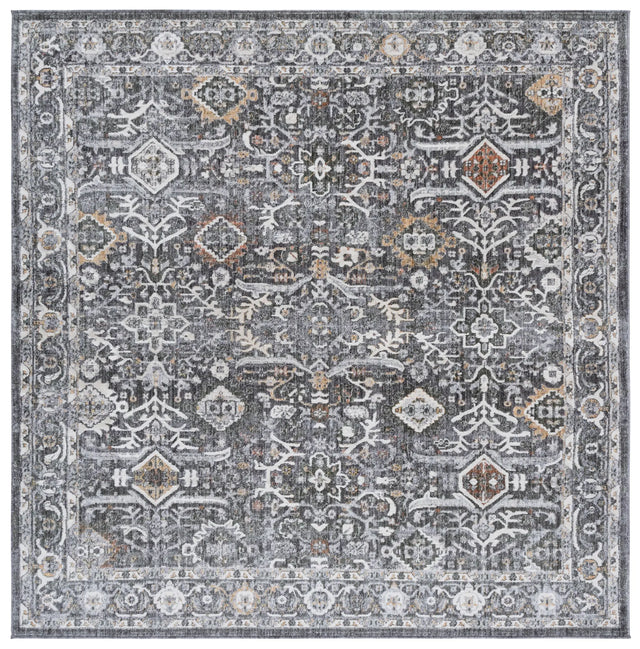 Safavieh Scarlett 400 6'-7" x 6'-7" Rug in Grey / Ivory Rust