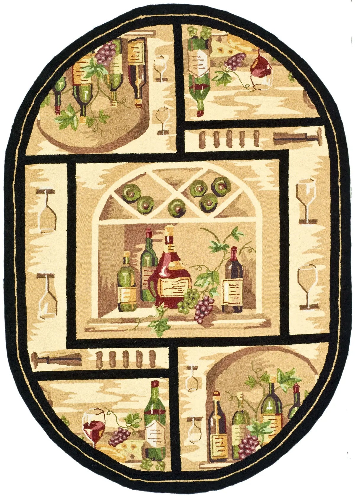 Safavieh Chelsea 4'-6" x 6'-6" Rug in Gold / Multi