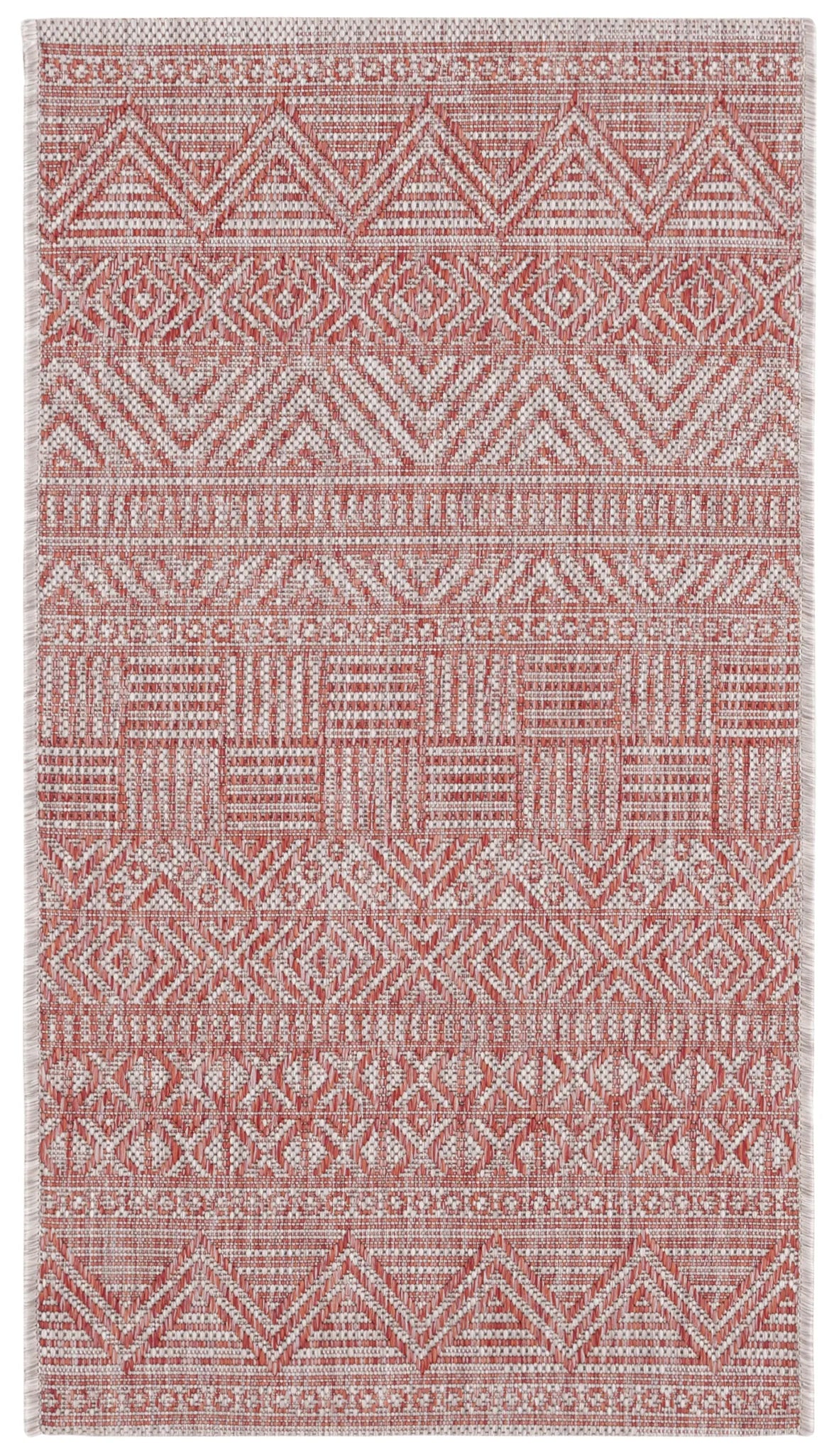 Safavieh Courtyard 2'-0" x 3'-7" Rug in Beige / Rust