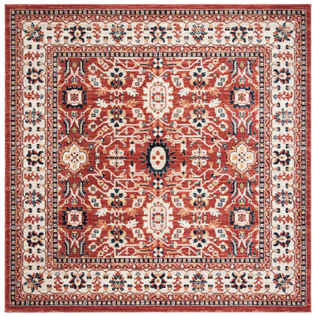 Safavieh Charleston 6'-7" x 6'-7" Rug in Red / Ivory