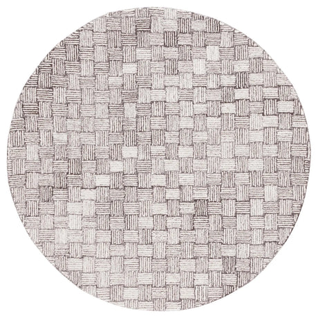 Safavieh Micro-Loop 5'-0" x 5'-0" Rug in Brown / Ivory