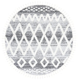 Safavieh Moroccan Tassel Shag 6'-7" x 6'-7" Rug in Grey / Ivory