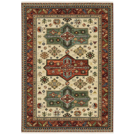 Oriental Weavers Lilihan 8022R Red/ Multi Rug - main flat