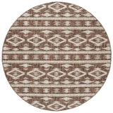 Safavieh Courtyard 6'-7" x 6'-7" Rug in Brown / Ivory