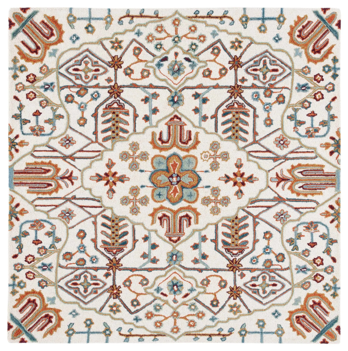 Safavieh Heritage 6'-0" x 6'-0" Rug in Ivory / Grey
