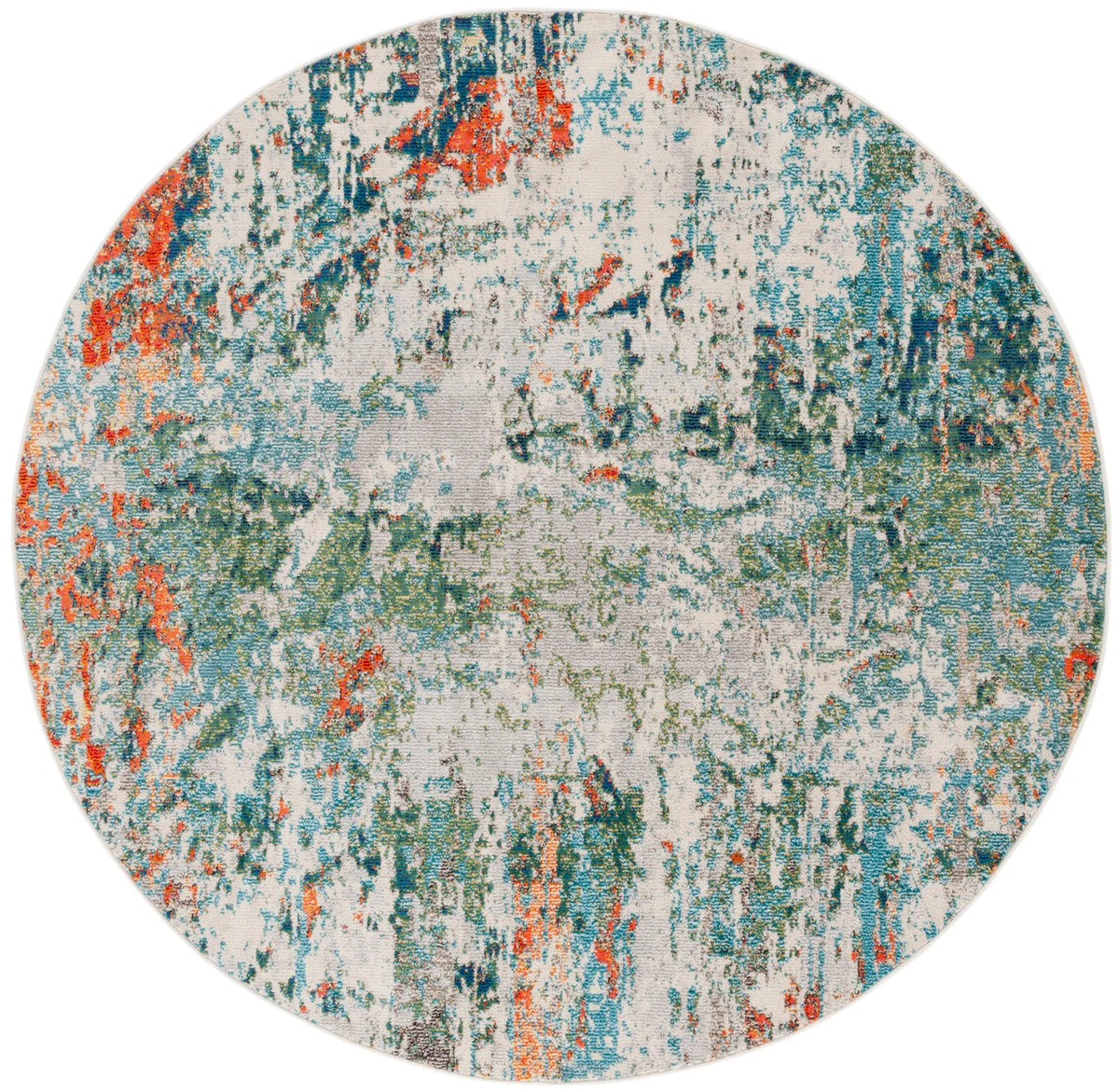 Safavieh Madison 6'-7" x 6'-7" Rug in Green / Rust