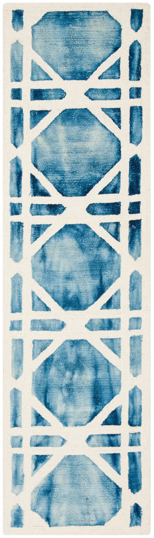 Safavieh Dip Dye 2'-3" x 10'-0" Rug in Ivory / Blue