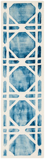 Safavieh Dip Dye 2'-3" x 10'-0" Rug in Ivory / Blue