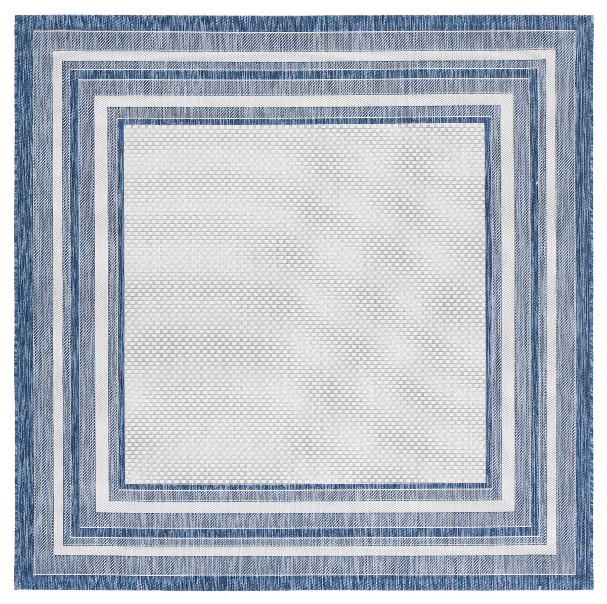 Safavieh Courtyard 6'-7" x 6'-7" Rug in Ivory / Navy