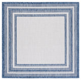 Safavieh Courtyard 6'-7" x 6'-7" Rug in Ivory / Navy