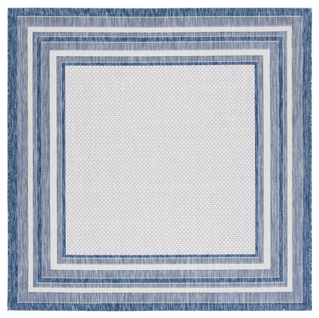 Safavieh Courtyard 6'-7" x 6'-7" Rug in Ivory / Navy
