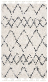 Safavieh Pro Lux Shag 400 4'-0" x 6'-0" Rug in Cream / Blue