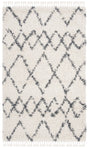 Safavieh Pro Lux Shag 400 4'-0" x 6'-0" Rug in Cream / Blue