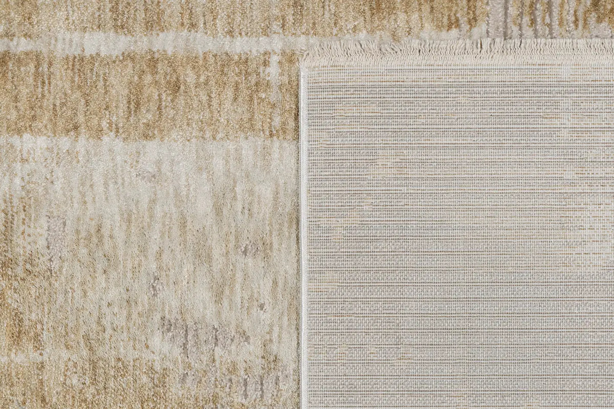 Dynamic Rugs Hudson 1454 Gold Rug - Corner