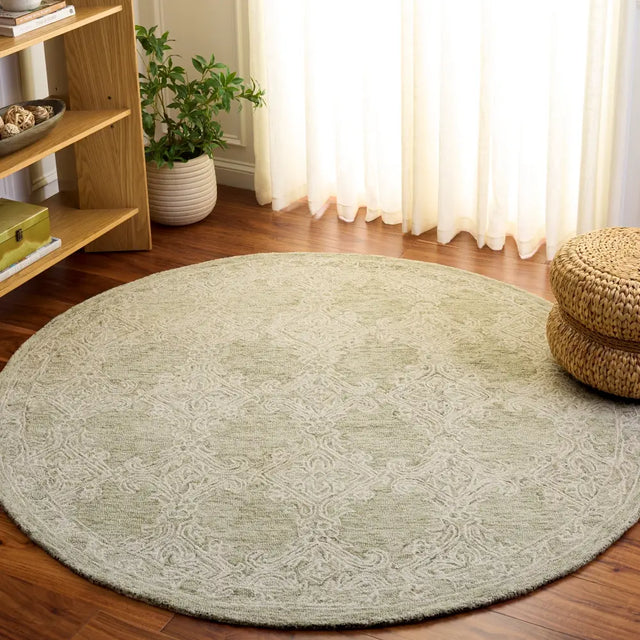 Safavieh Abstract 6'-0" x 6'-0" Rug in Green / Ivory