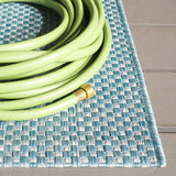 Safavieh Courtyard 4'-0" x 5'-7" Rug in Aqua / Grey