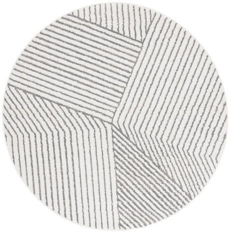 Safavieh Pyramid 6'-7" x 6'-7" Rug in Ivory / Grey