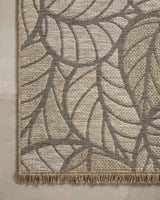 Loloi Dawn Daw-05 Natural Rug - corner on wood