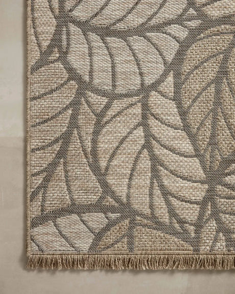 Loloi Dawn Daw-05 Natural Rug - corner on wood