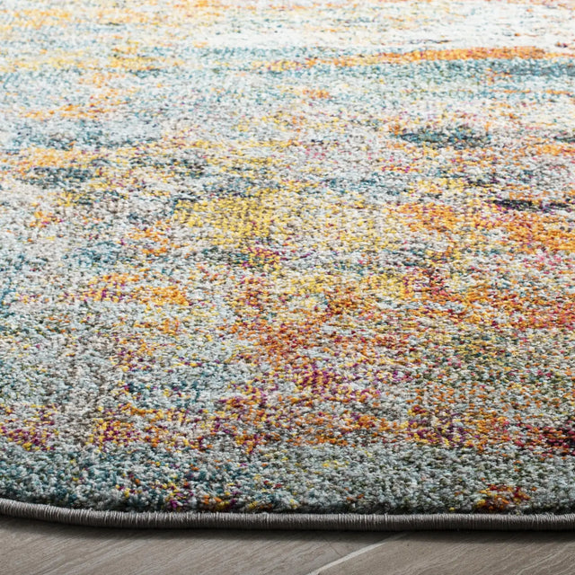 Safavieh Monaco 5'-0" x 5'-0" Rug in Teal / Orange